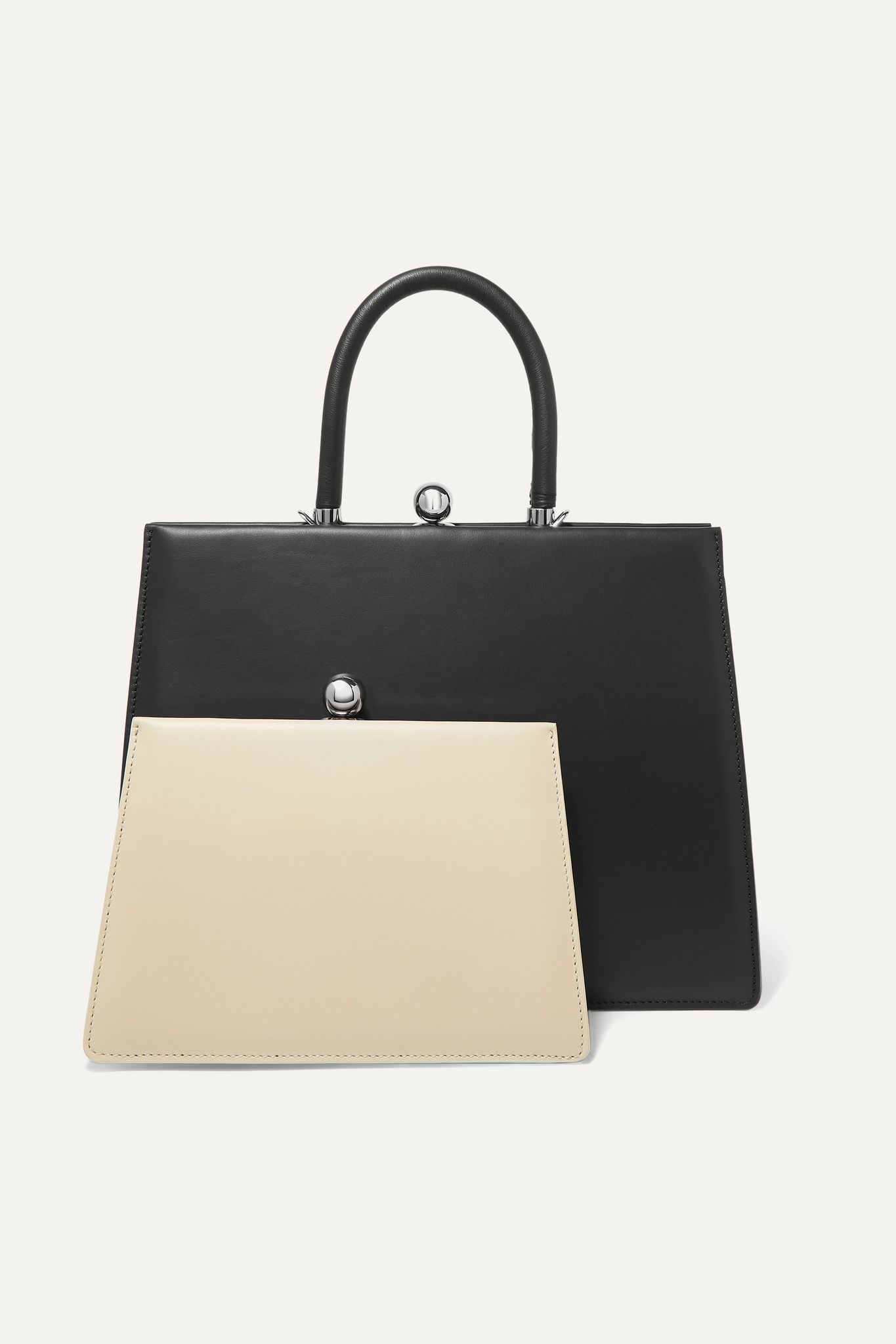 Twin Frame two-tone leather tote - 1