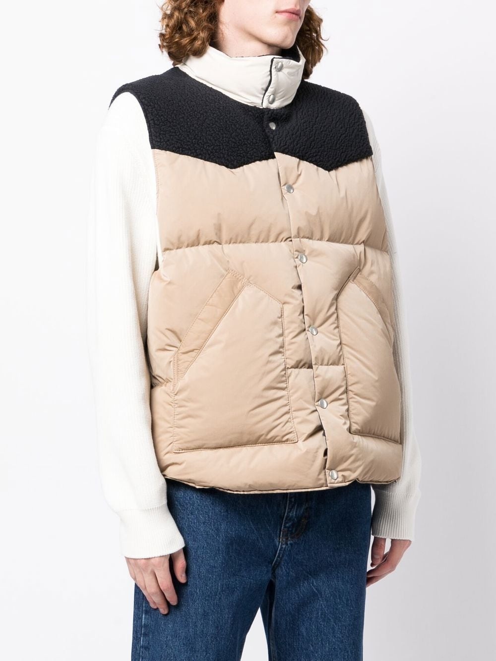 panelled padded gilet - 3