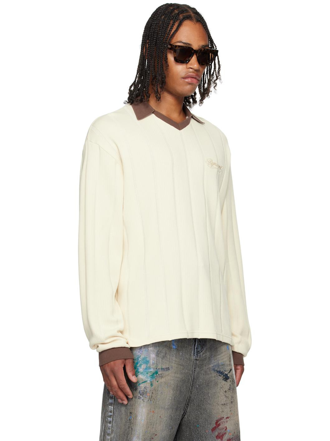 Off-White Retro Football Long Sleeve Polo - 2