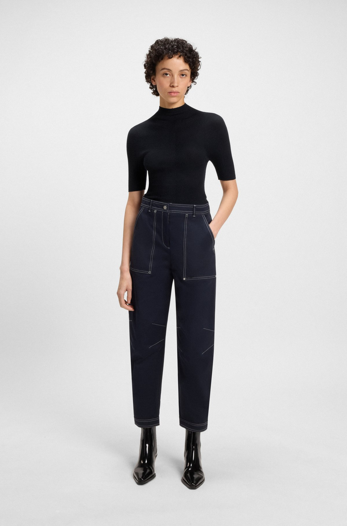 CREW-NECK SWEATER IN MERINO WOOL - 3
