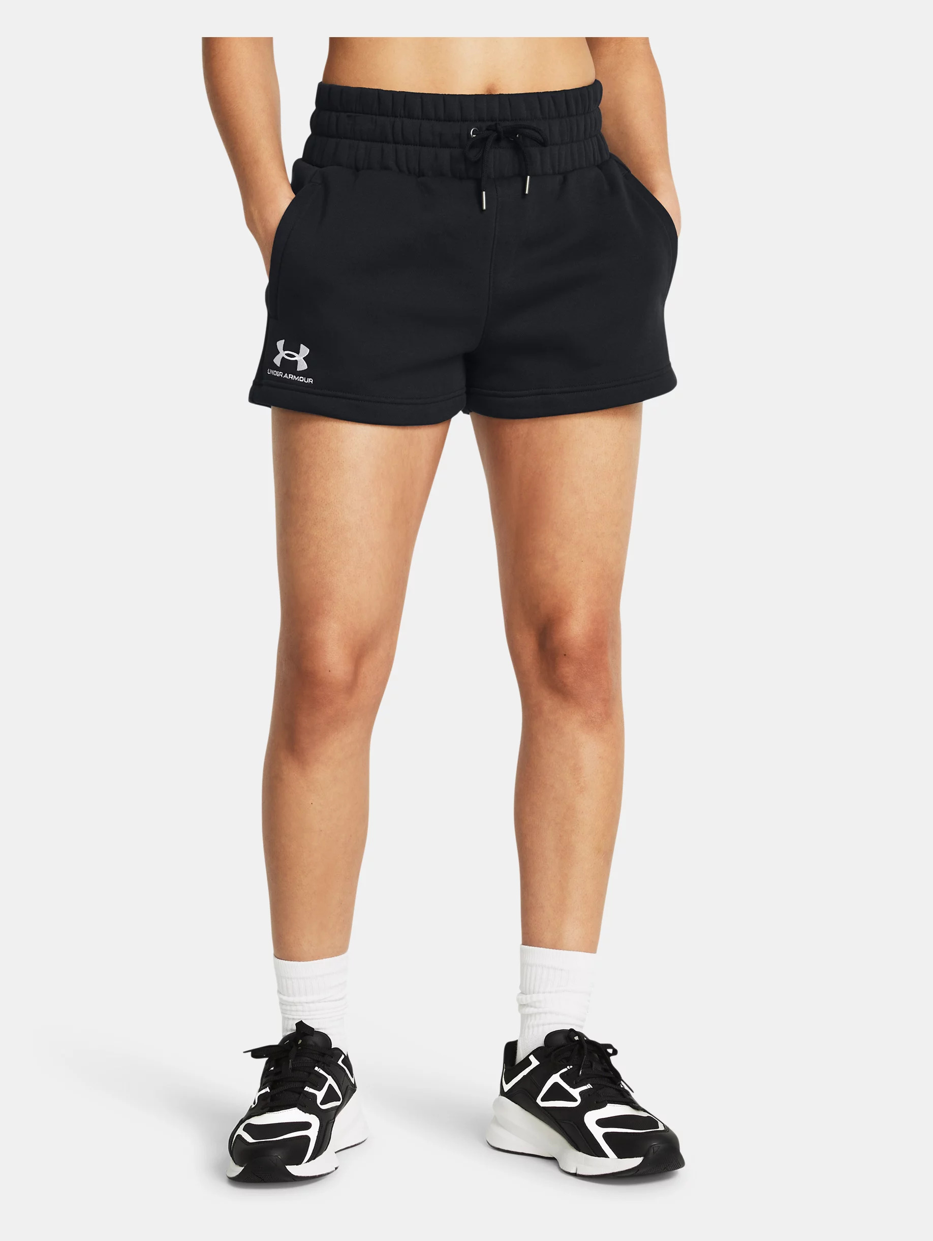 Women's UA Icon Fleece Boxer Shorts - 2