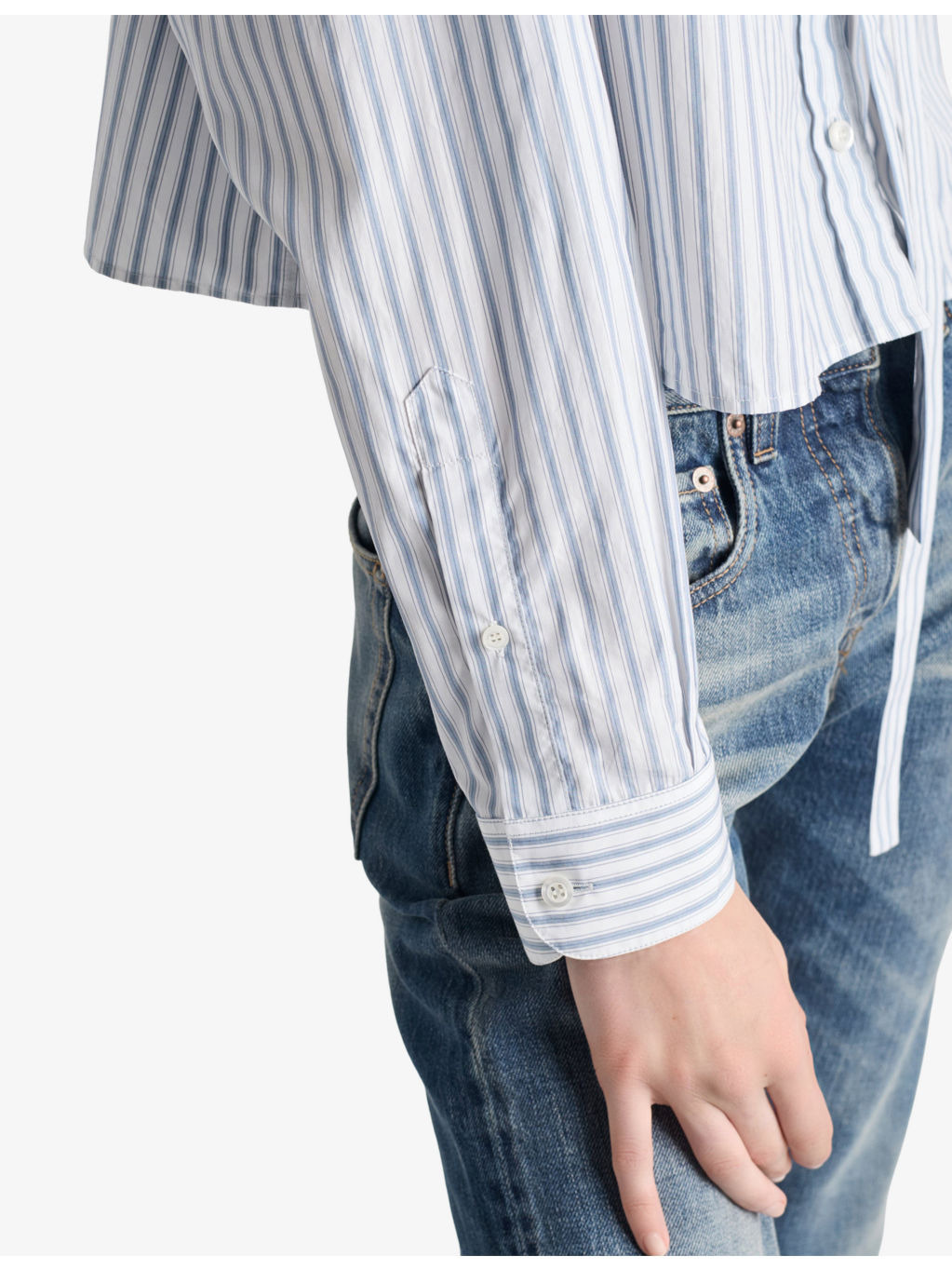 Striped Cotton Poplin Shirt - 6
