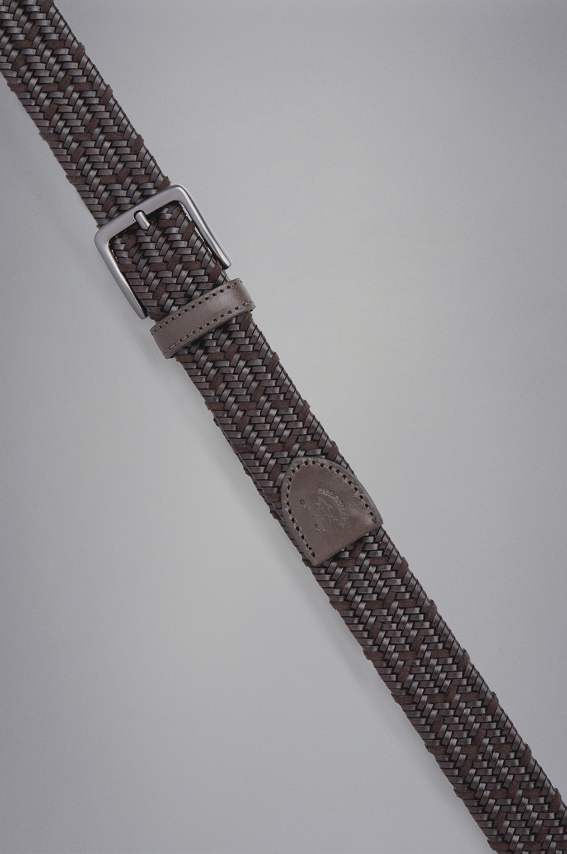 Paul & Shark LEATHER TRIMMED WOVEN ELASTIC BELT outlook