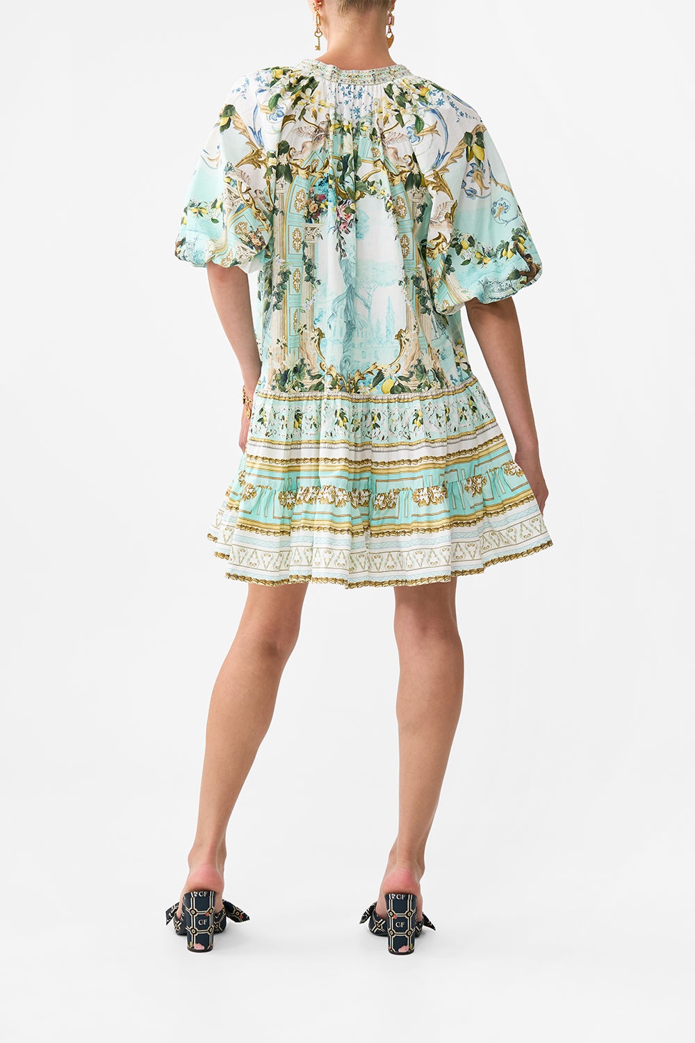 PUFF SLEEVE SHIRT DRESS - 3