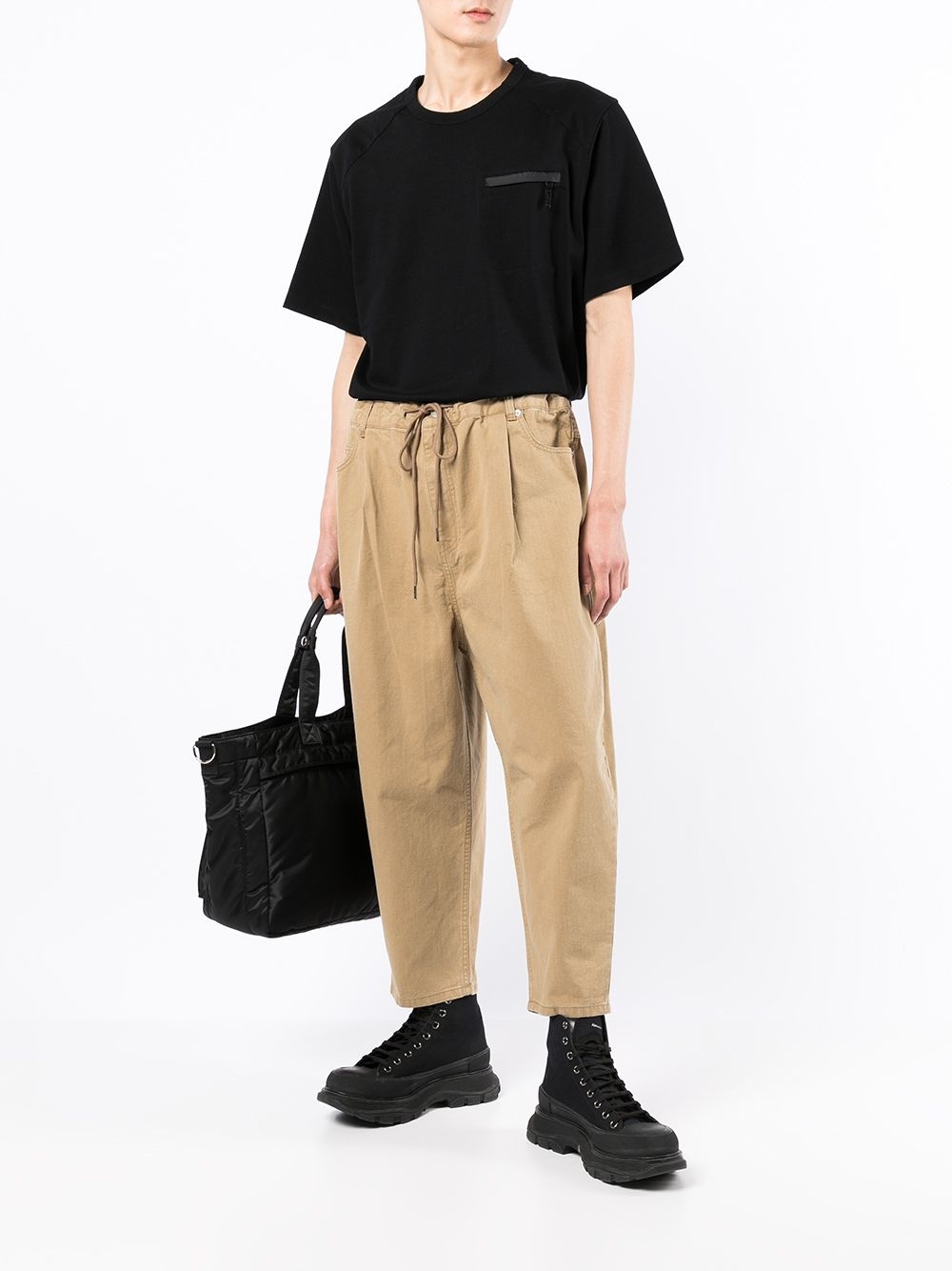 cropped tapered-leg trousers - 2