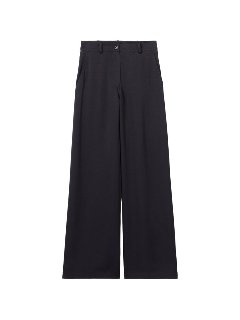 buttoned straight-leg trousers 1