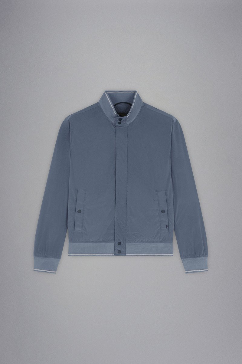 GARMENT DYED STRETCH ECONYL® NYLON BOMBER JACKET 1