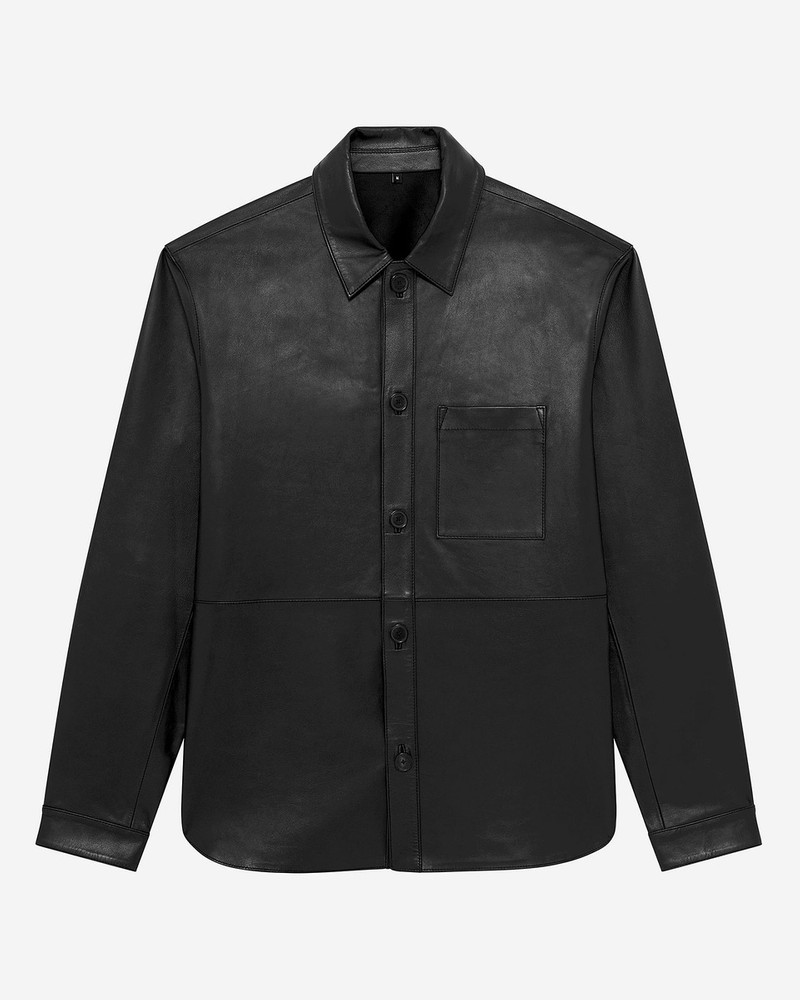 BLACK LEATHER SHIRT 1