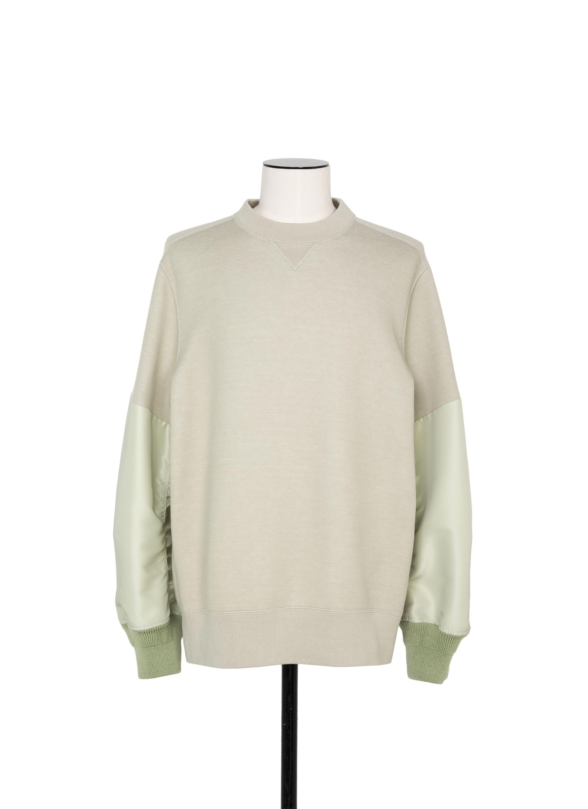 Nylon Twill x Sponge Sweat Pullover - 1