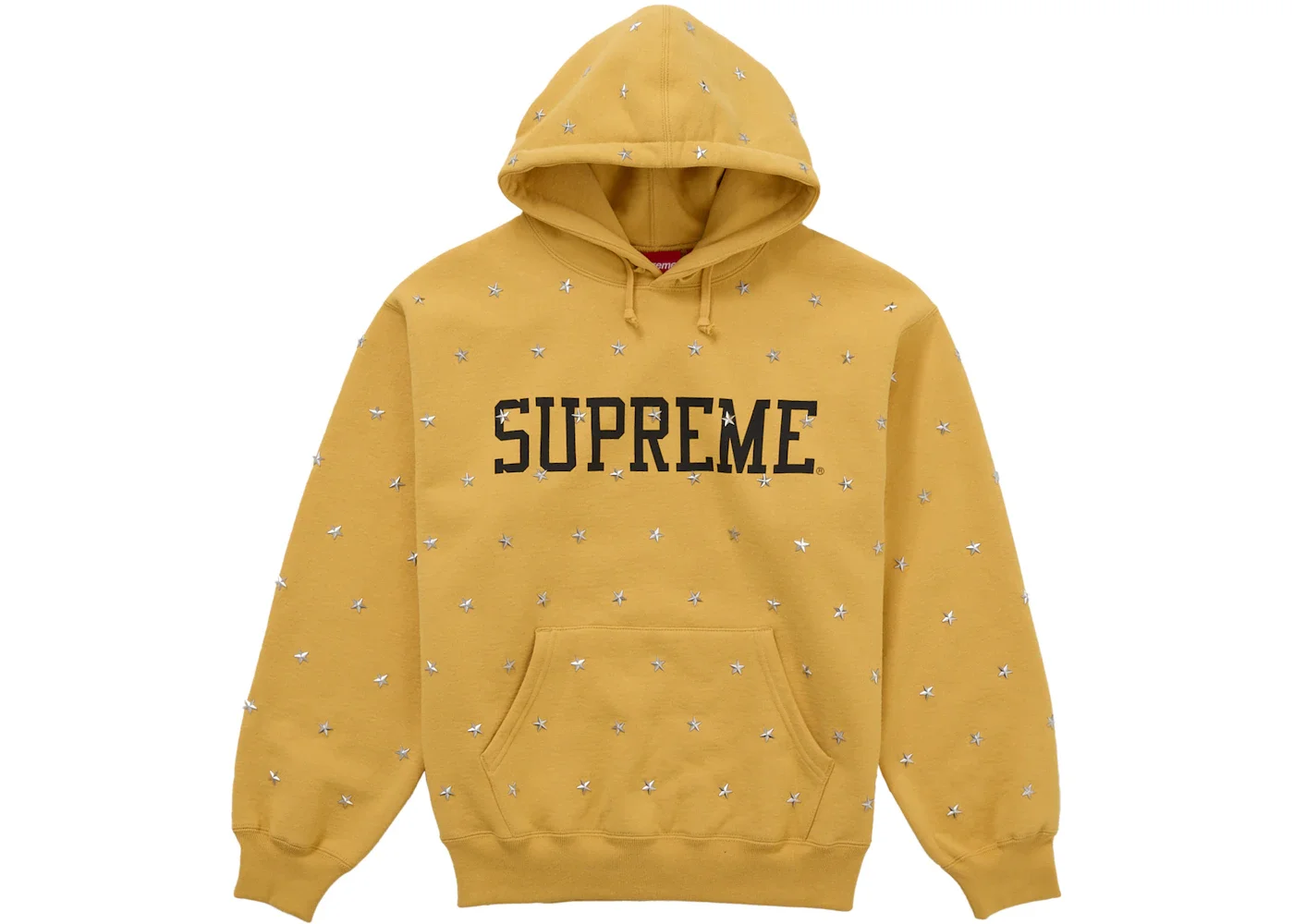 Supreme Stars Studded Hooded Sweatshirt Dusty Gold - 1