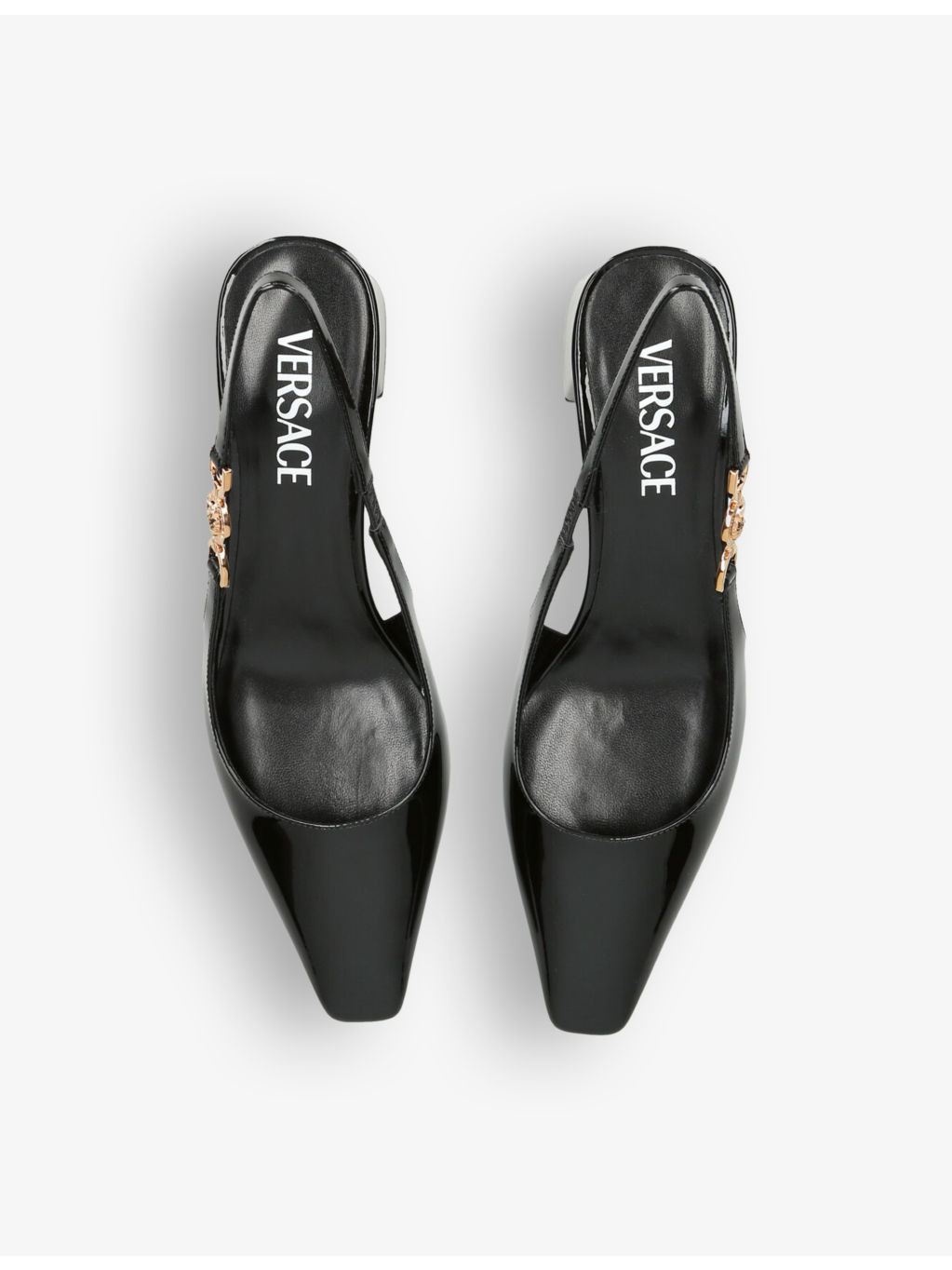 Medusa 55 patent-leather slingback courts - 2