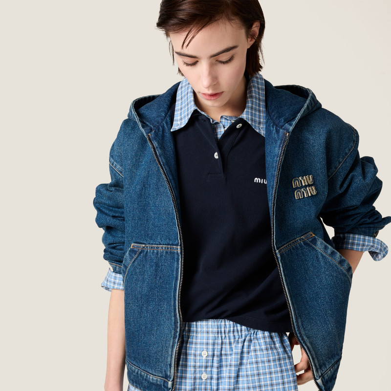 Denim hoodie jacket 4