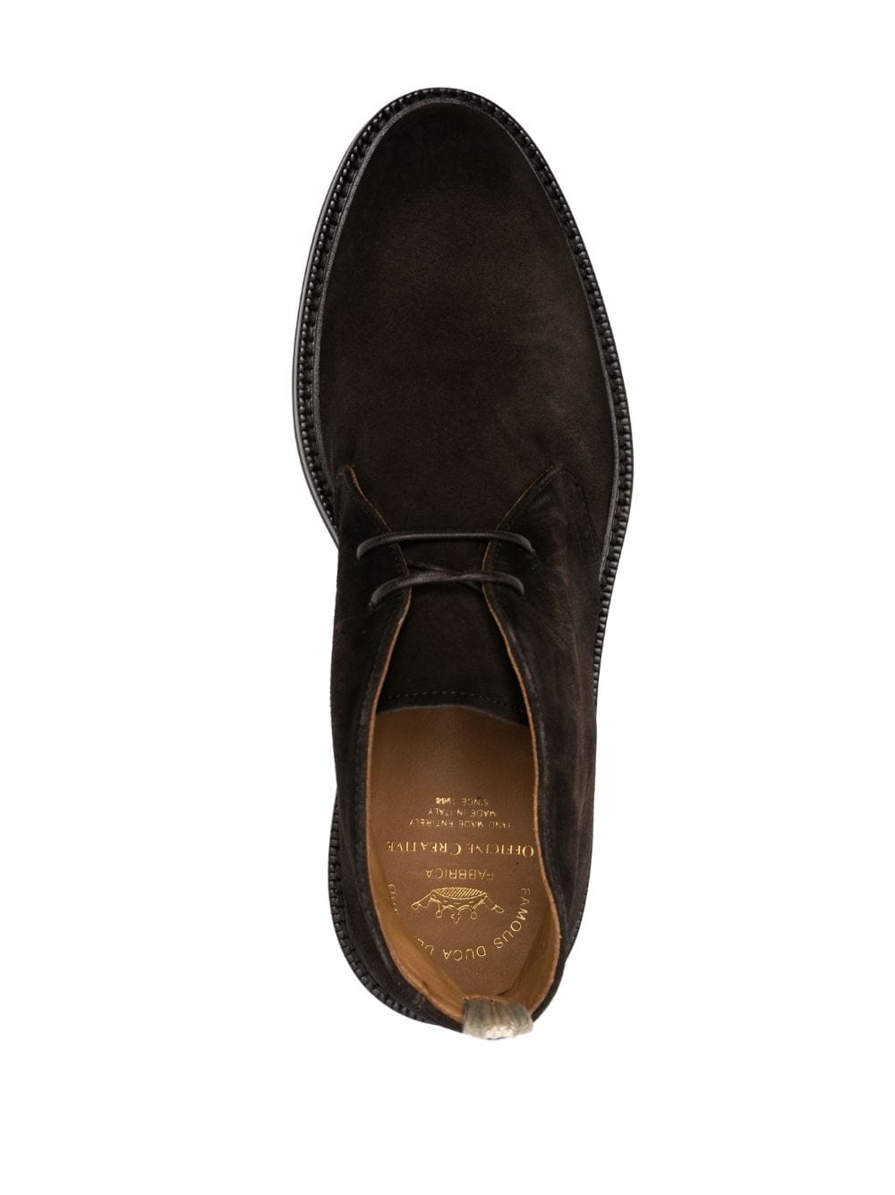 low-top lace-up suede boots - 4