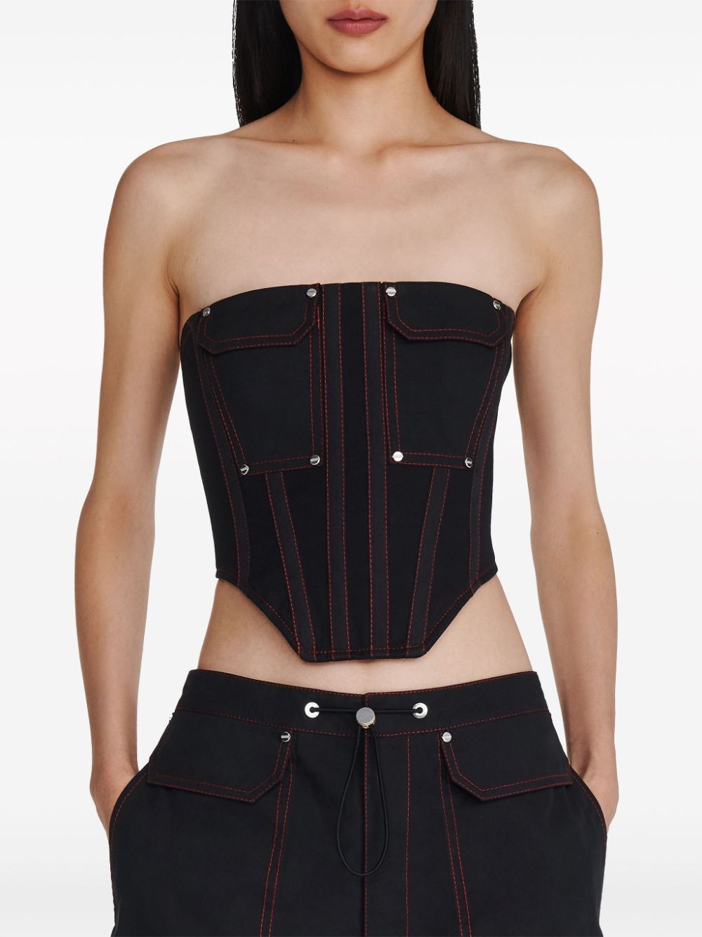Hongbao strapless corset top - 5