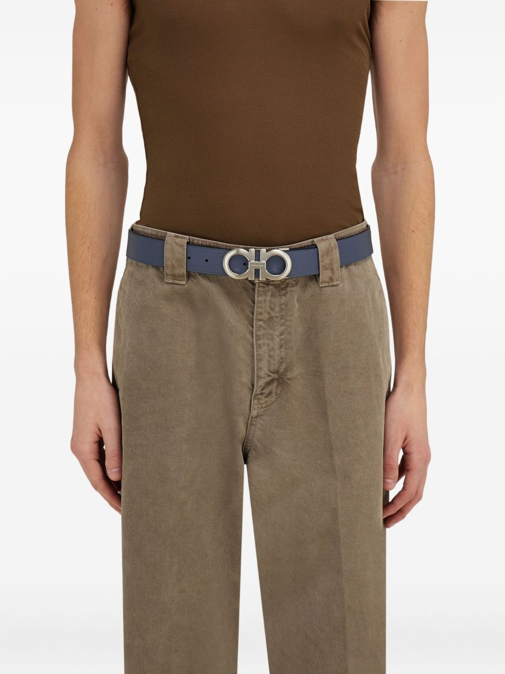 reversible leather belt - 3