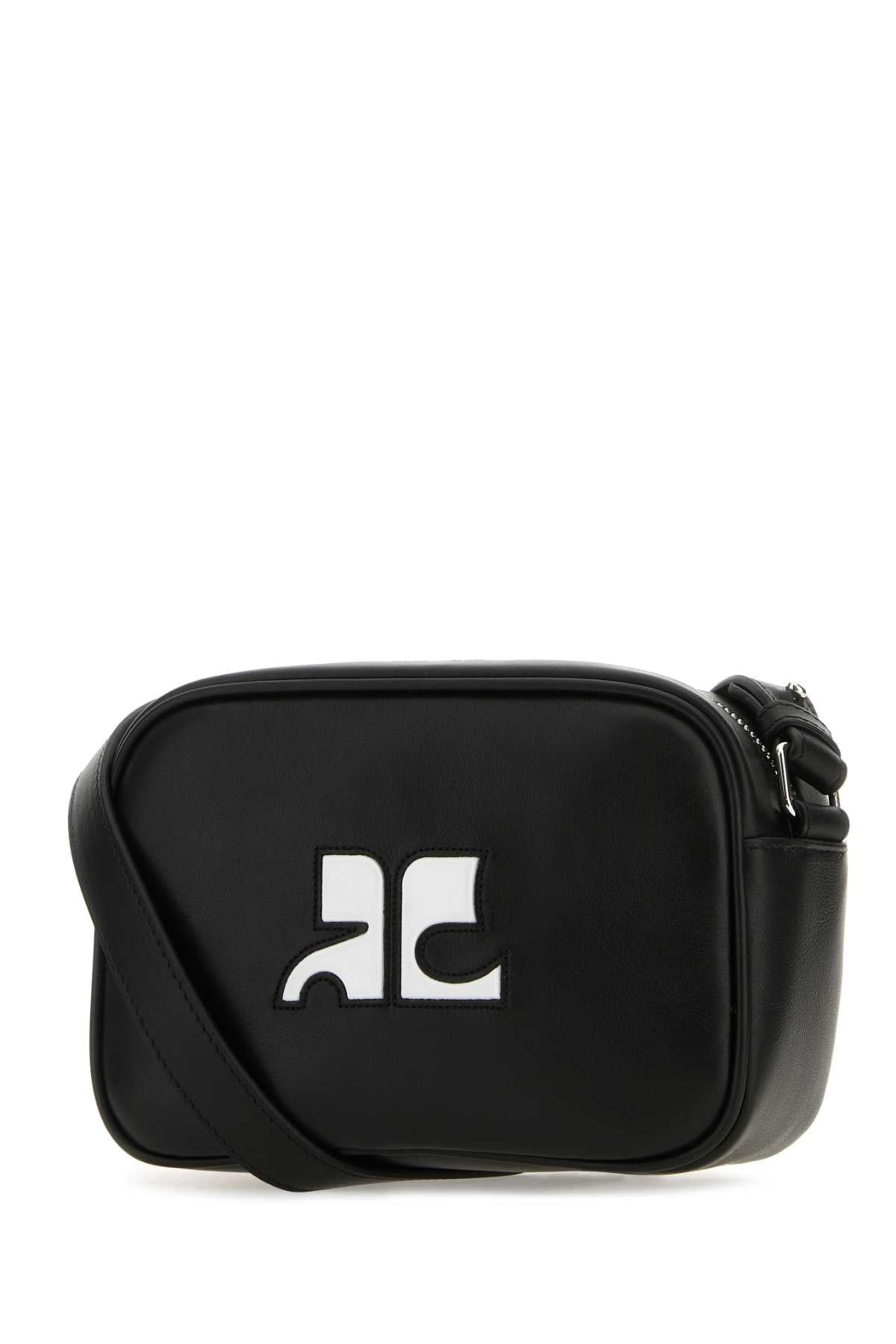 Courreges Women Black Leather Reedition Shoulder Bag - 2