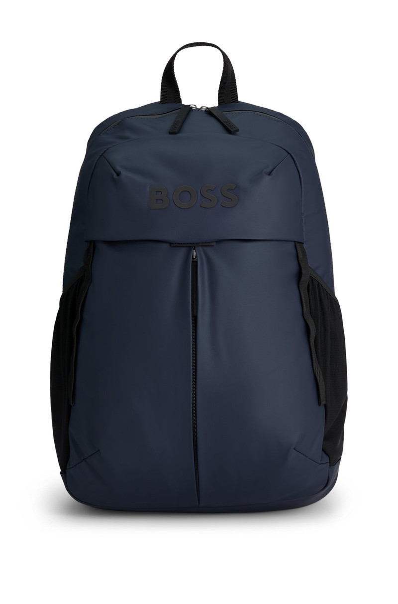 FAUX-LEATHER BACKPACK WITH ZIPPED FRONT POCKET 1