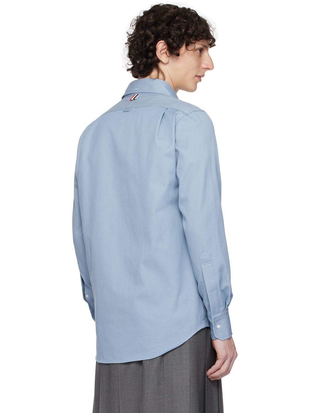 Blue Straight Fit Denim Shirt - 3