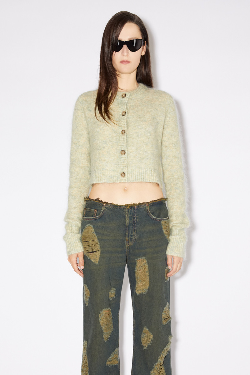 Acne Studios Mohair blend cardigan - Pistachio Green outlook