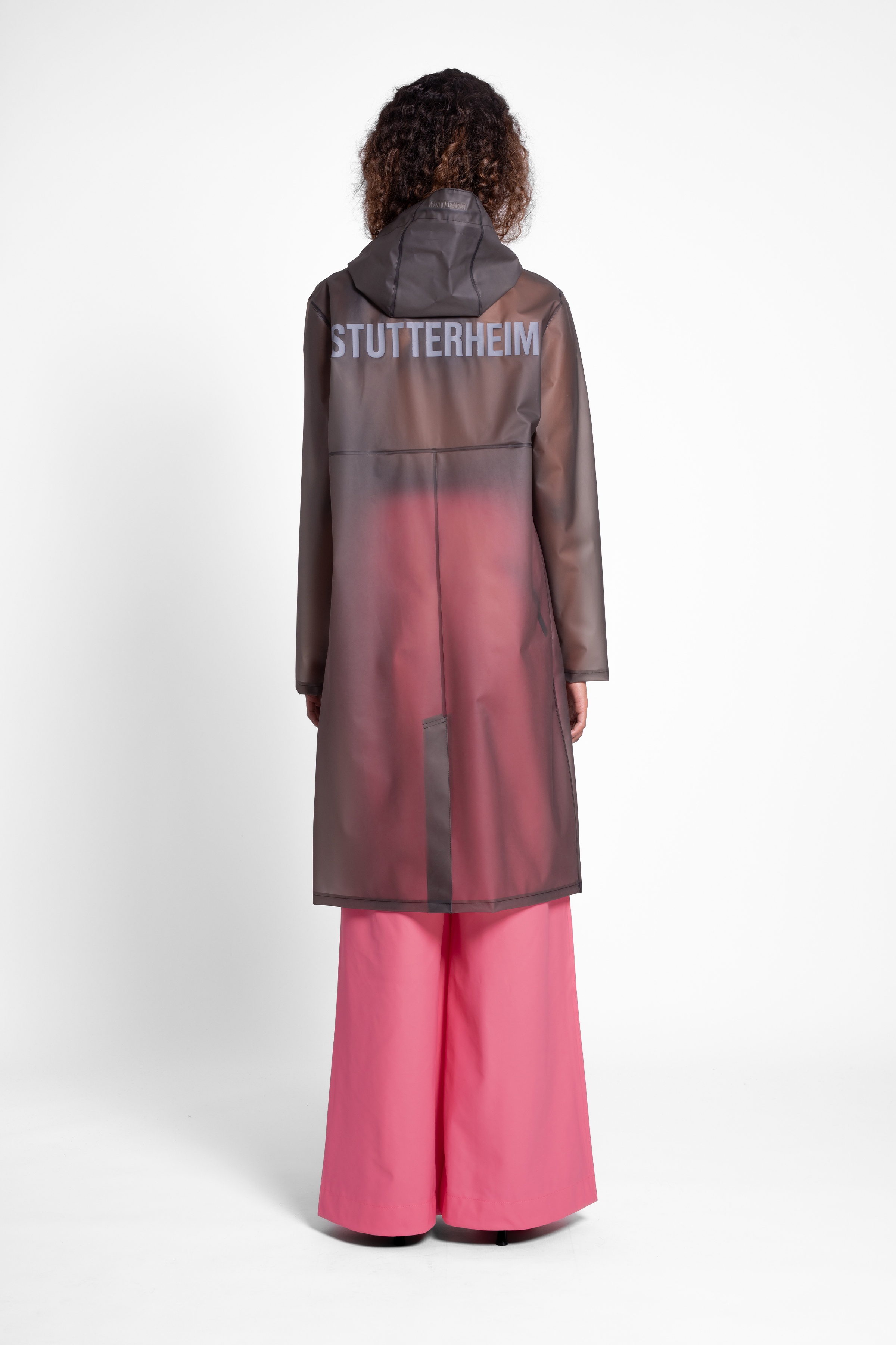 Stockholm Long Print Raincoat Smoke - 4