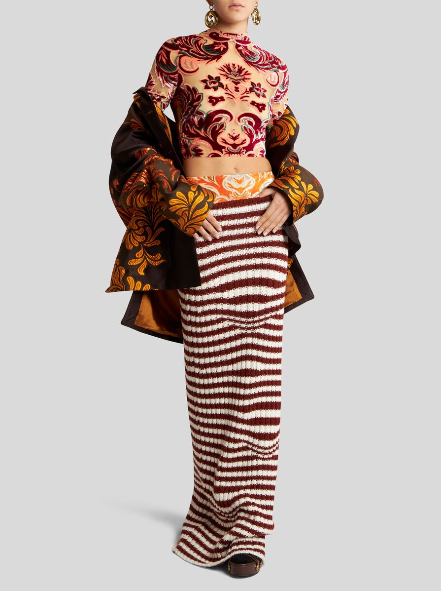 JACQUARD BROCADE SHIRT JACKET - 2