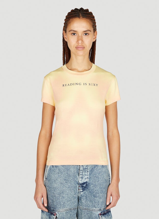 Acne Studios Heat Reactive T-Shirt in Yellow lncc REVERSIBLE