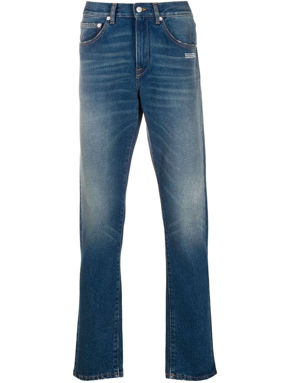 logo-print straight-leg jeans - 1