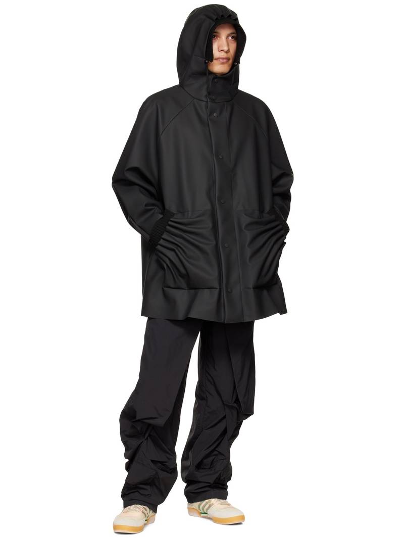 Craig Green Black Tube Pleat Rain Jacket outlook