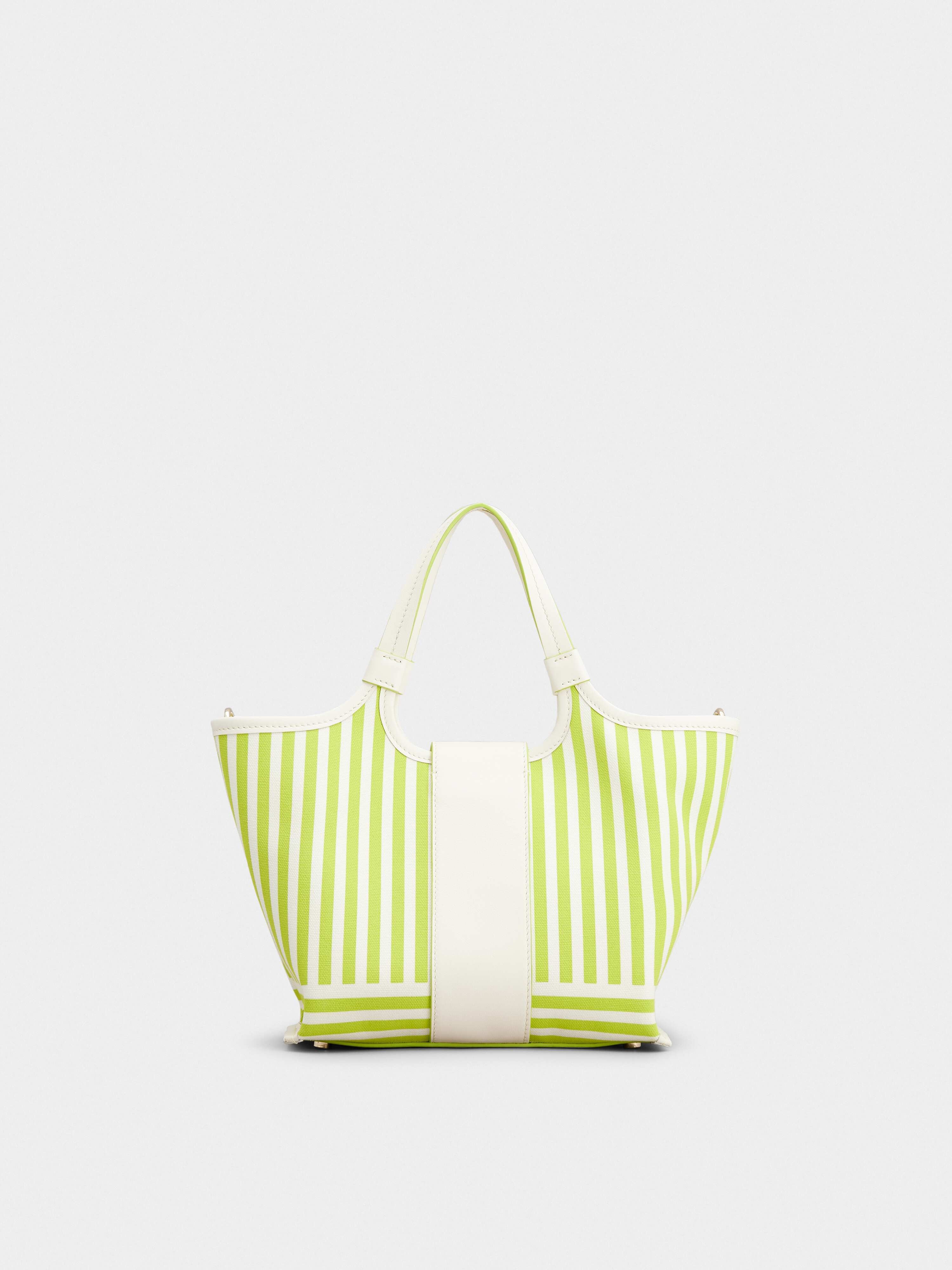 Viv' Choc Summer Stripes Mini Shopping Bag in Fabric - 5
