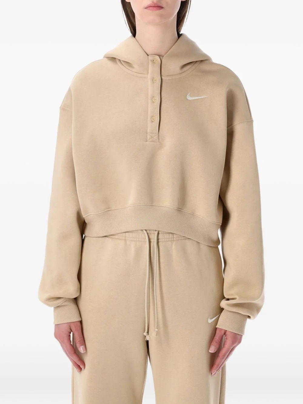 half-button hoodie - 1