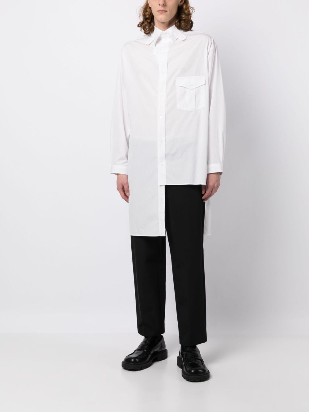asymmetric cotton shirt - 2