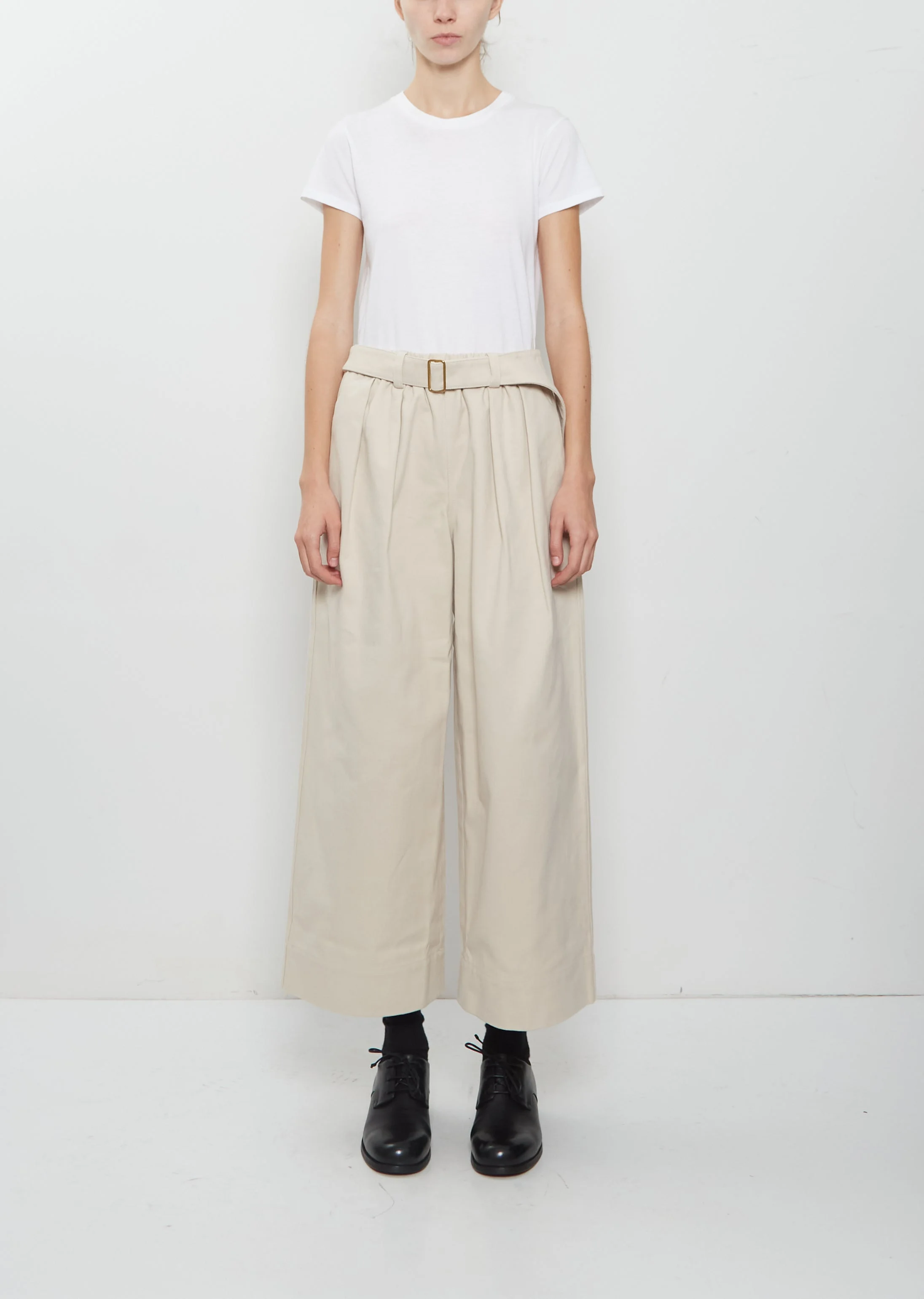 Pacome Peach Skin Cotton Canvas Pants - 1