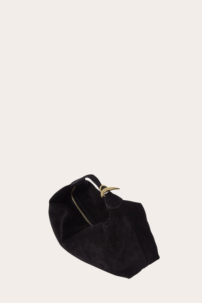 PILLOW POUCH SUEDE BLACK - 10