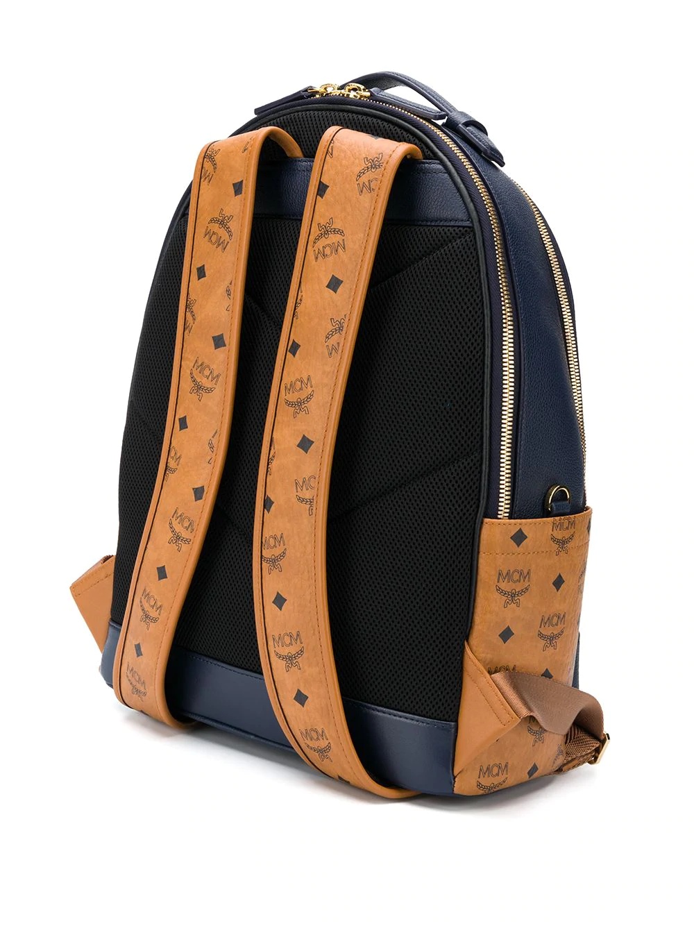 panelled logo-print backpack - 3