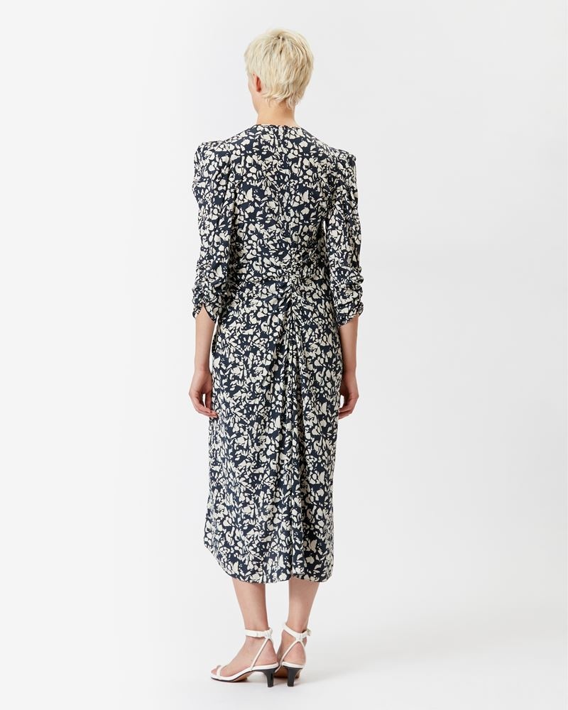 ALBINI PRINTED SILK MIDI DRESS - 5