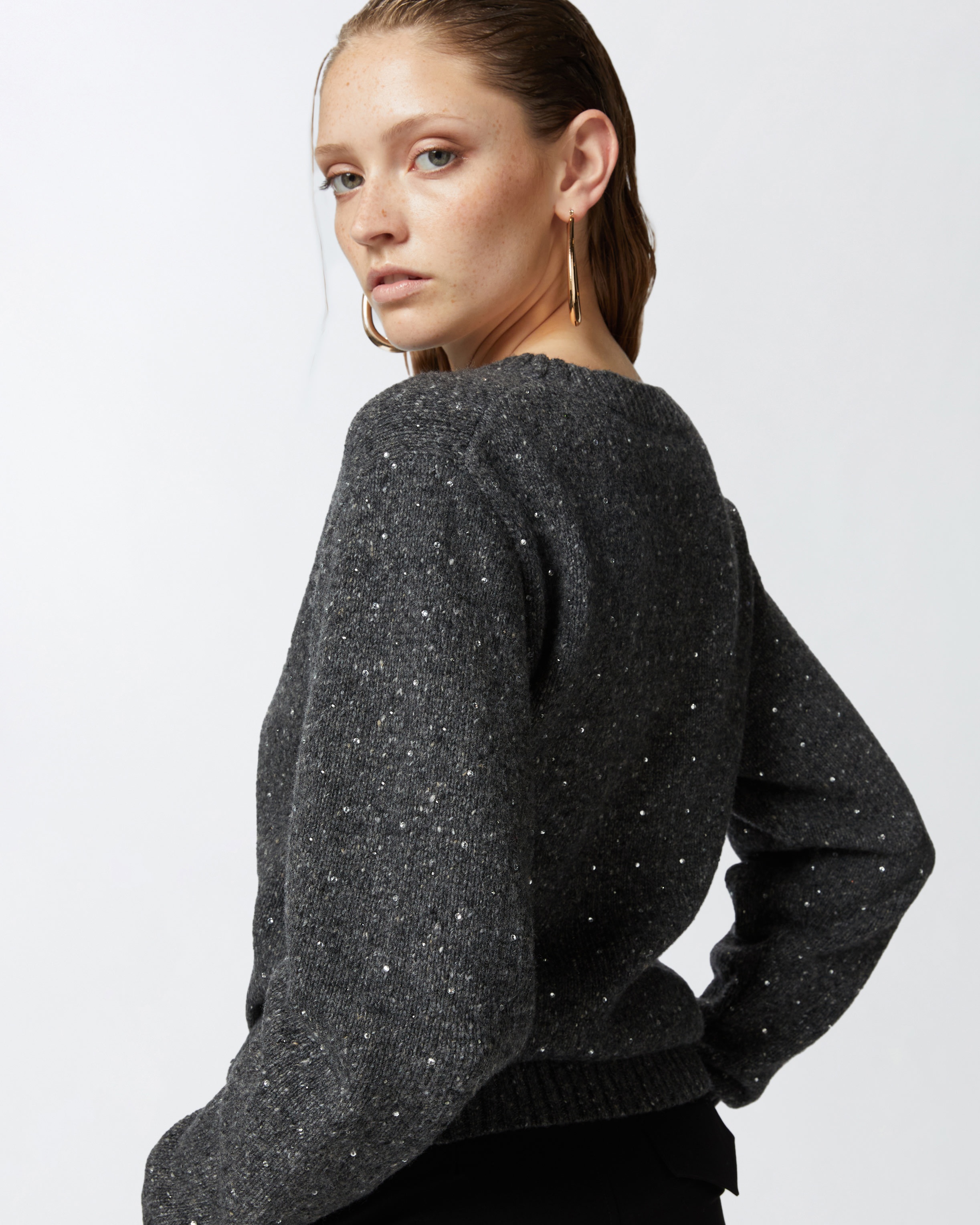ALPACA-BLEND SWEATER WITH RHINESTONES - 5