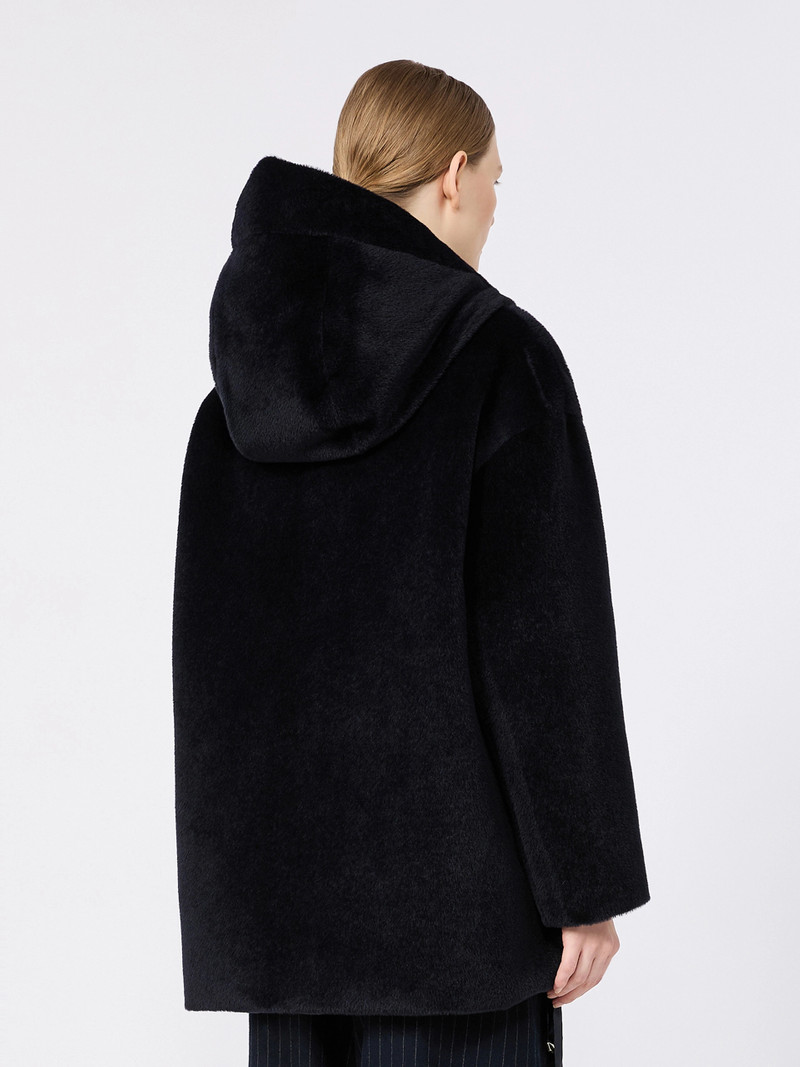 OLIVIA Roomy reversible puffer jacket in wool and alpaca - MIDNIGHTBLUE 4