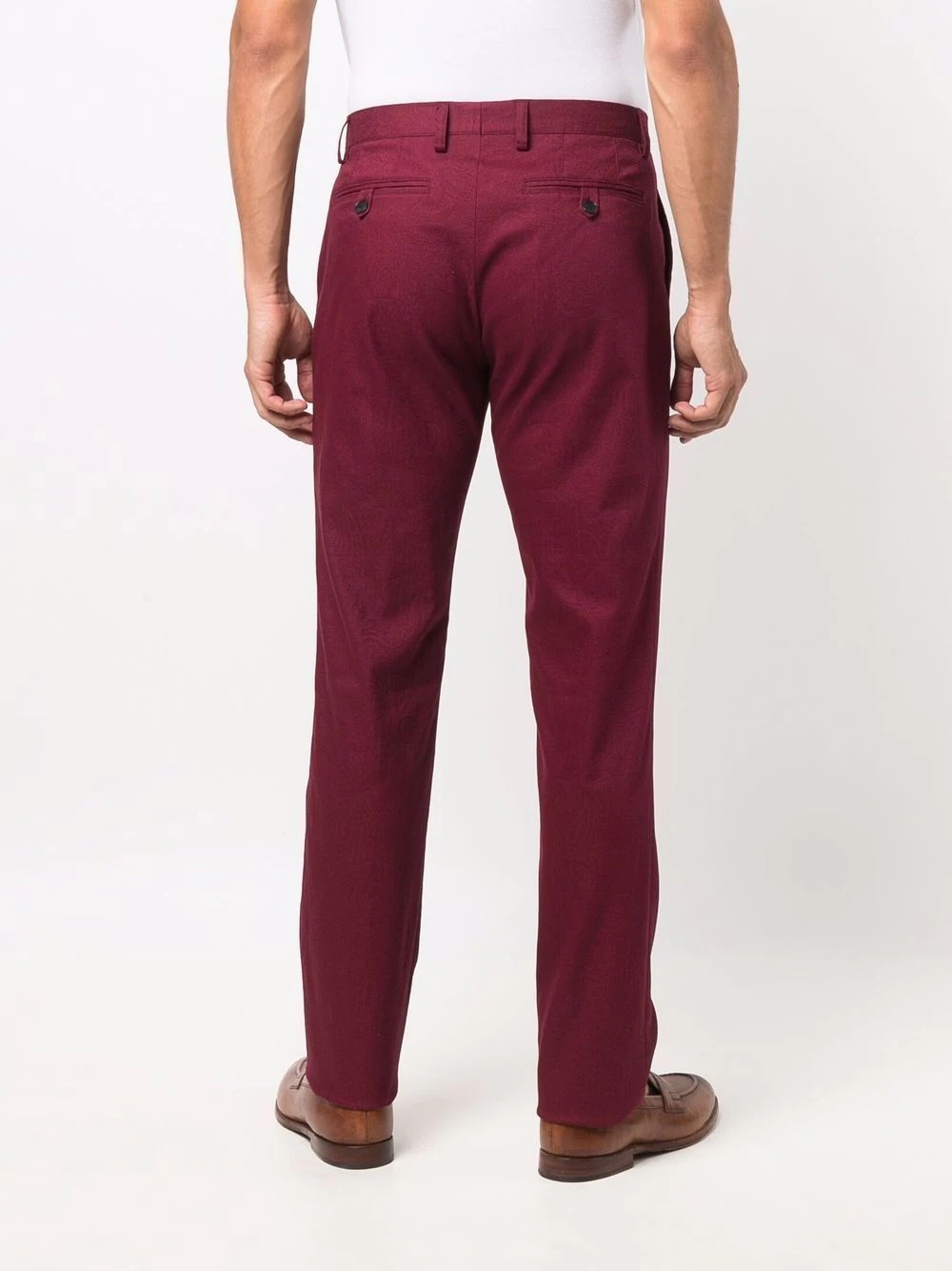 velvet straight-leg trousers - 4