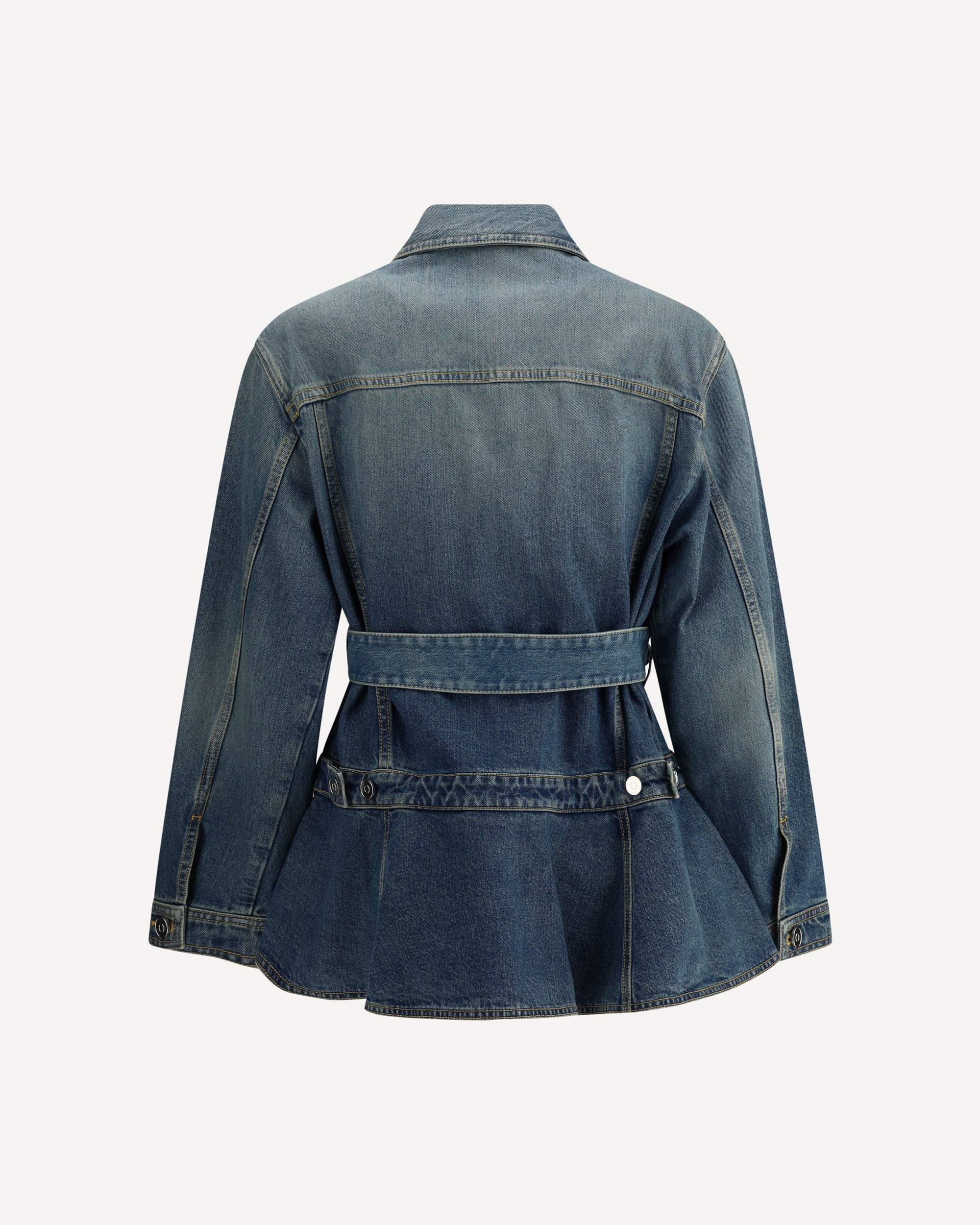 Peplum Denim Jacket - 2