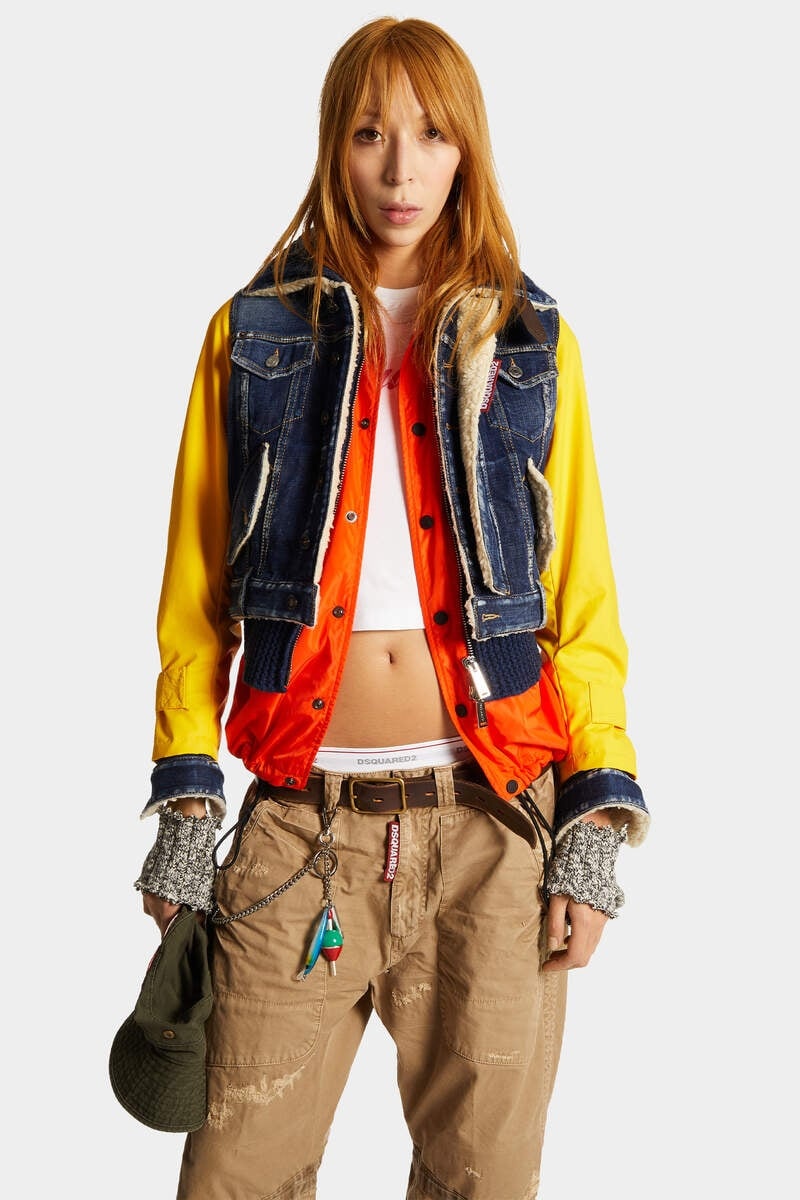 DARK EASY RIPPED WASH FISHERMAN JEAN JACKET - 3