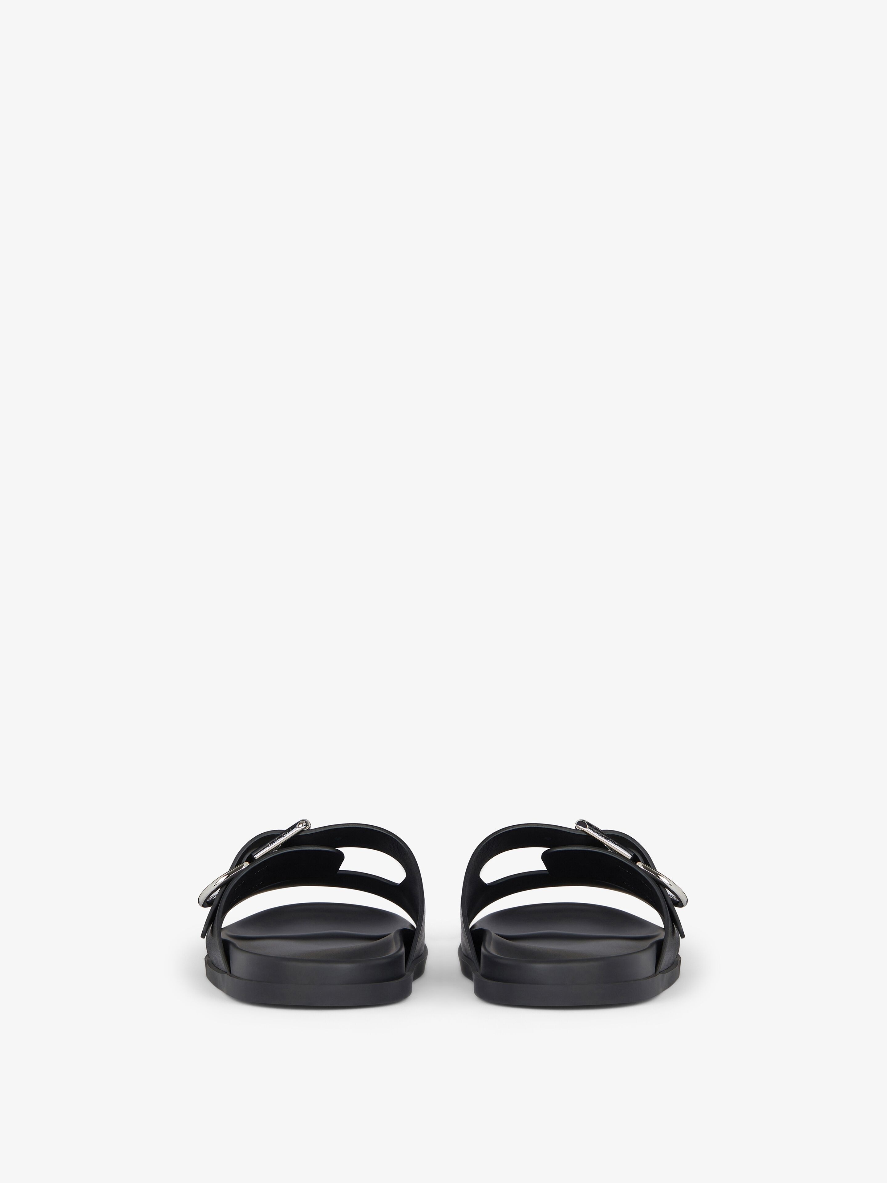 VOYOU FLAT SANDALS IN GRAINED LEATHER - 7