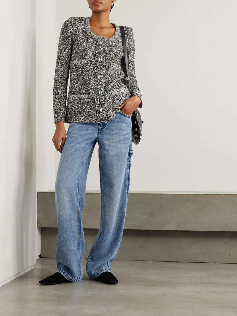 Isabel Marant Germina braided tweed jacket Black outlook