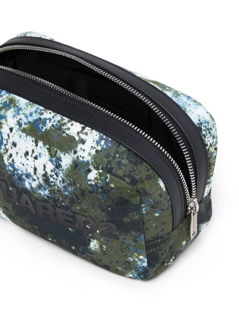 paint splatter-print wash bag - 4