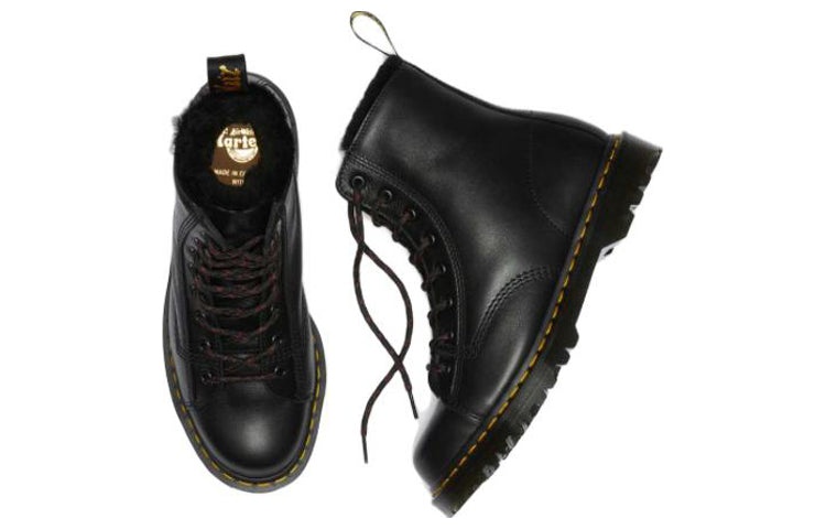Dr. Martens Barton Shearling Lined Leather Ankle Boots 'Black' 26872001 - 4
