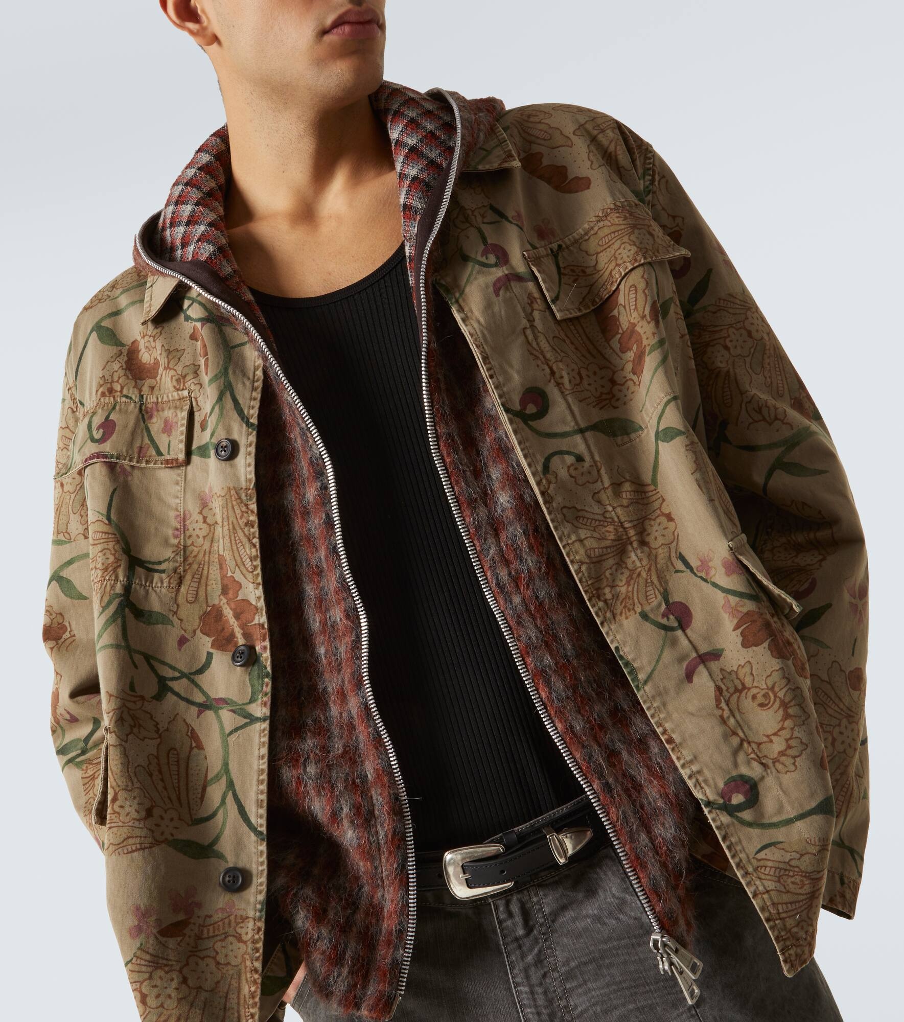 Uniform floral cotton canvas jacket - 5