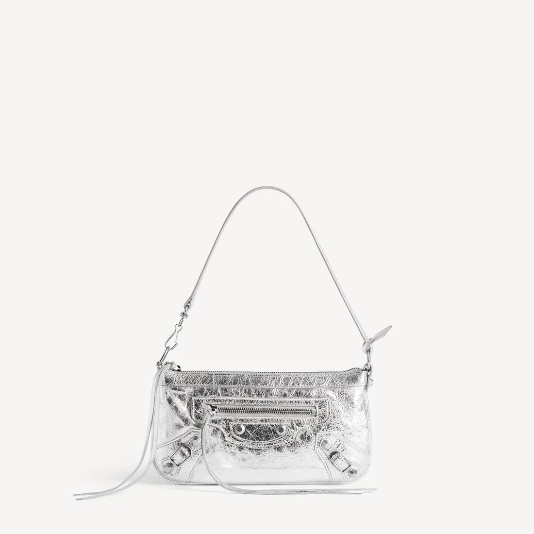 Women's Le City Pouch On Strap in Silver - 1