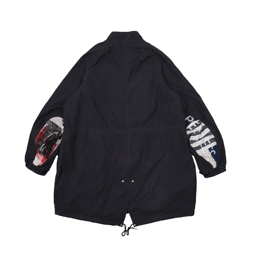 visvim SIX-FIVE FISHTAIL PARKA COLLAGE BLACK | REVERSIBLE