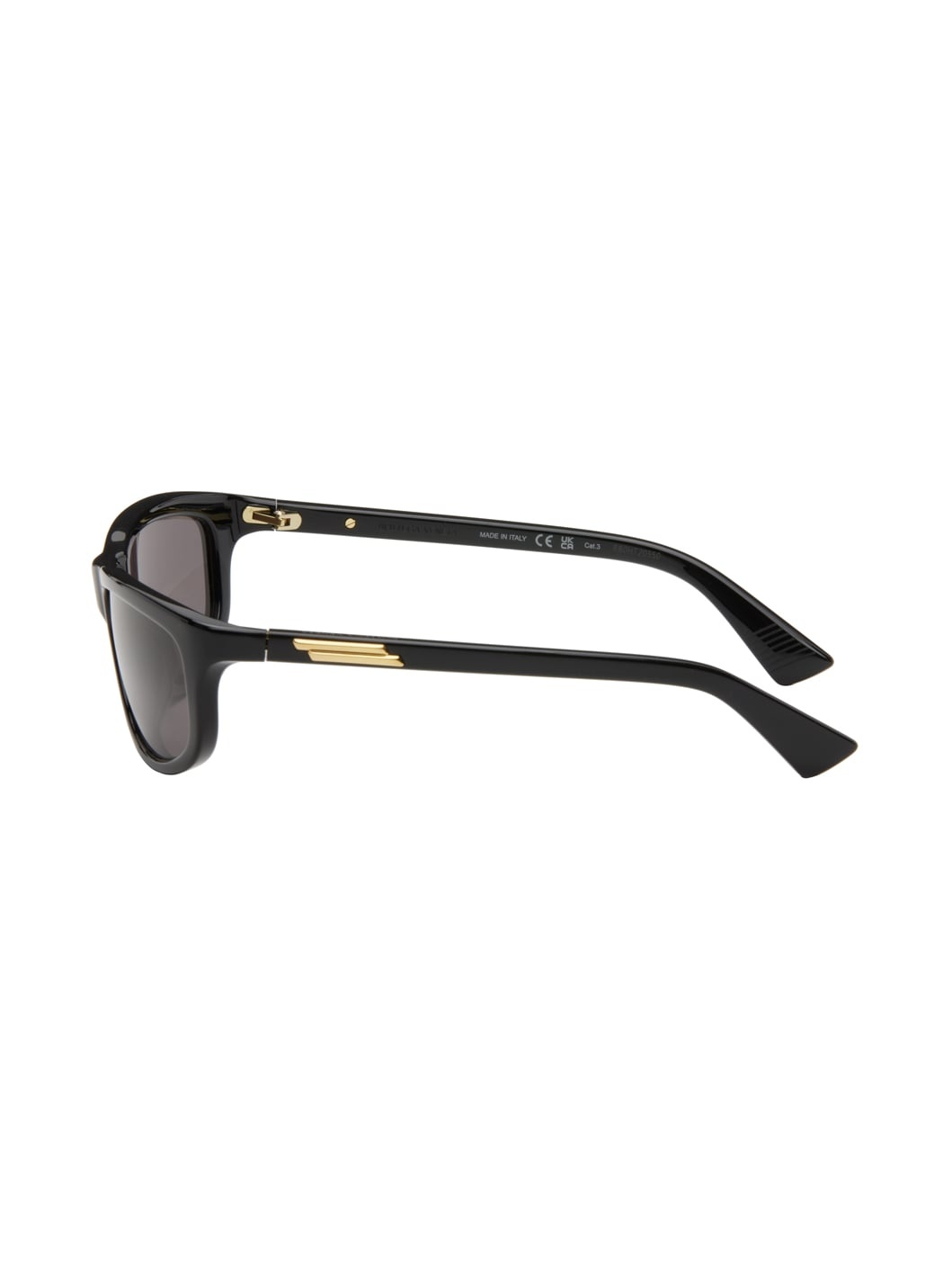 Bottega Veneta Black BV1327S Sunglasses | ssense | REVERSIBLE