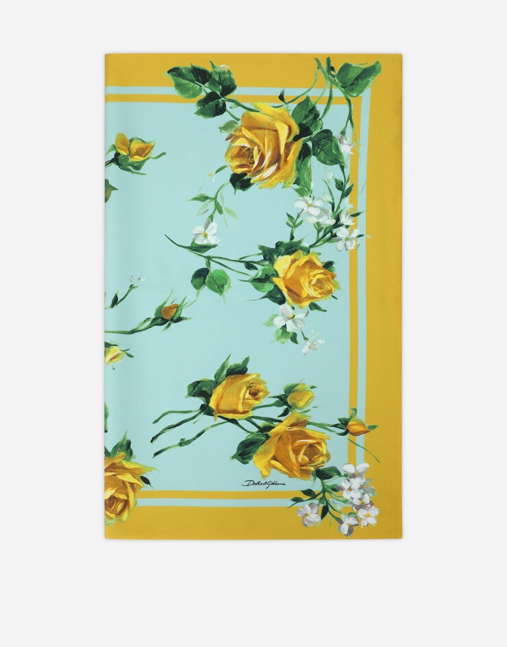 Rose-print charmeuse hijab - 4