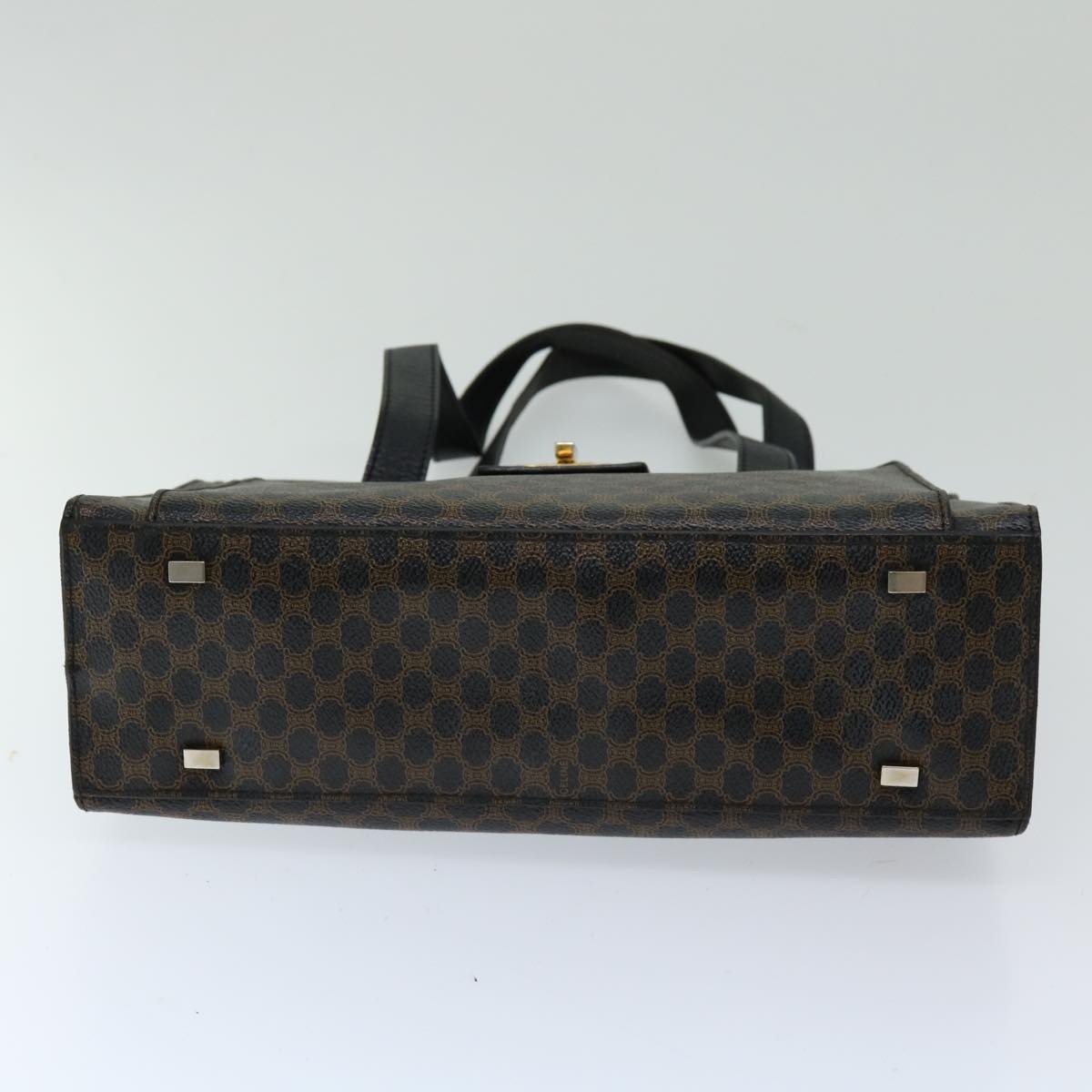 CELINE Macadam Canvas Hand Bag Pvc Black - 5